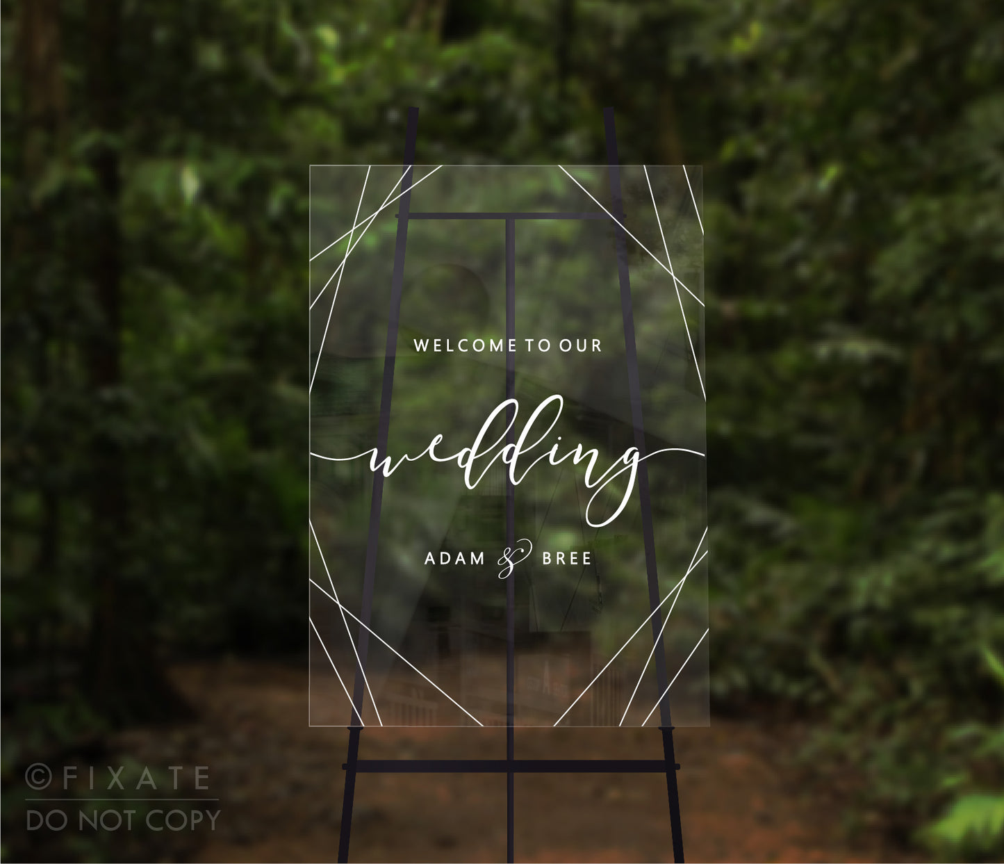 Clear Acrylic Welcome Sign