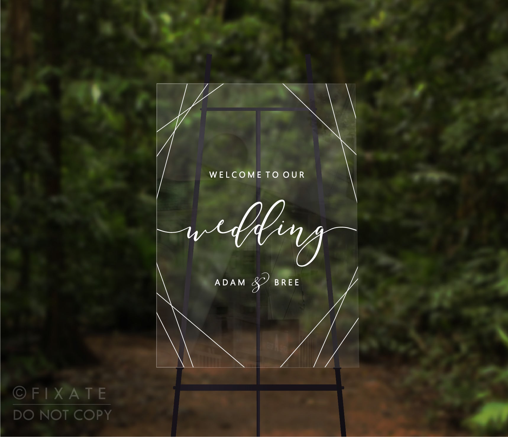 Clear Acrylic Welcome Sign