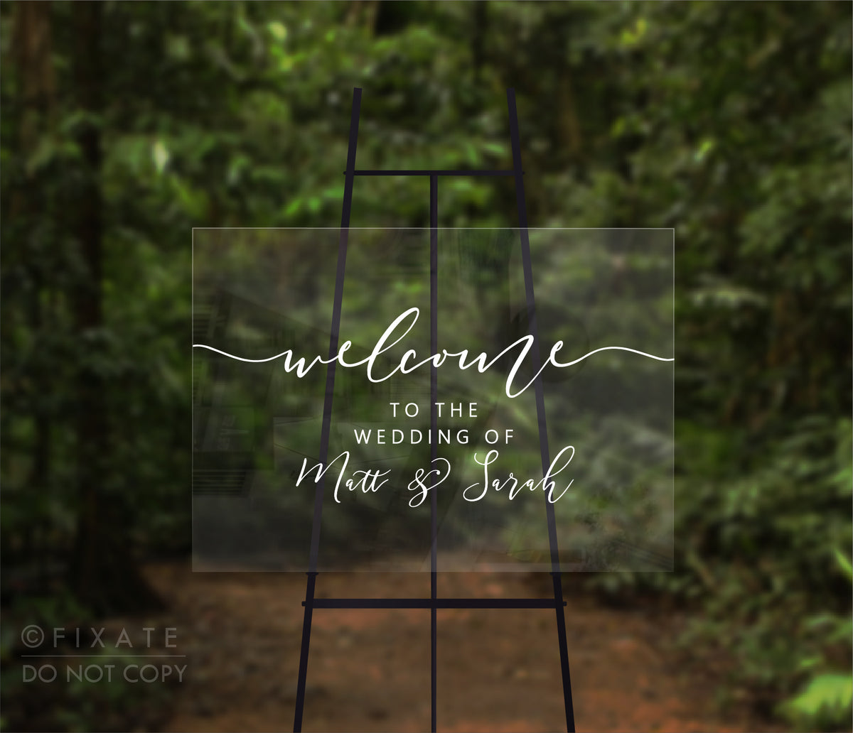 Translucent Welcomesign Clear Perspex Acrylic Welcome Sign – Fixate