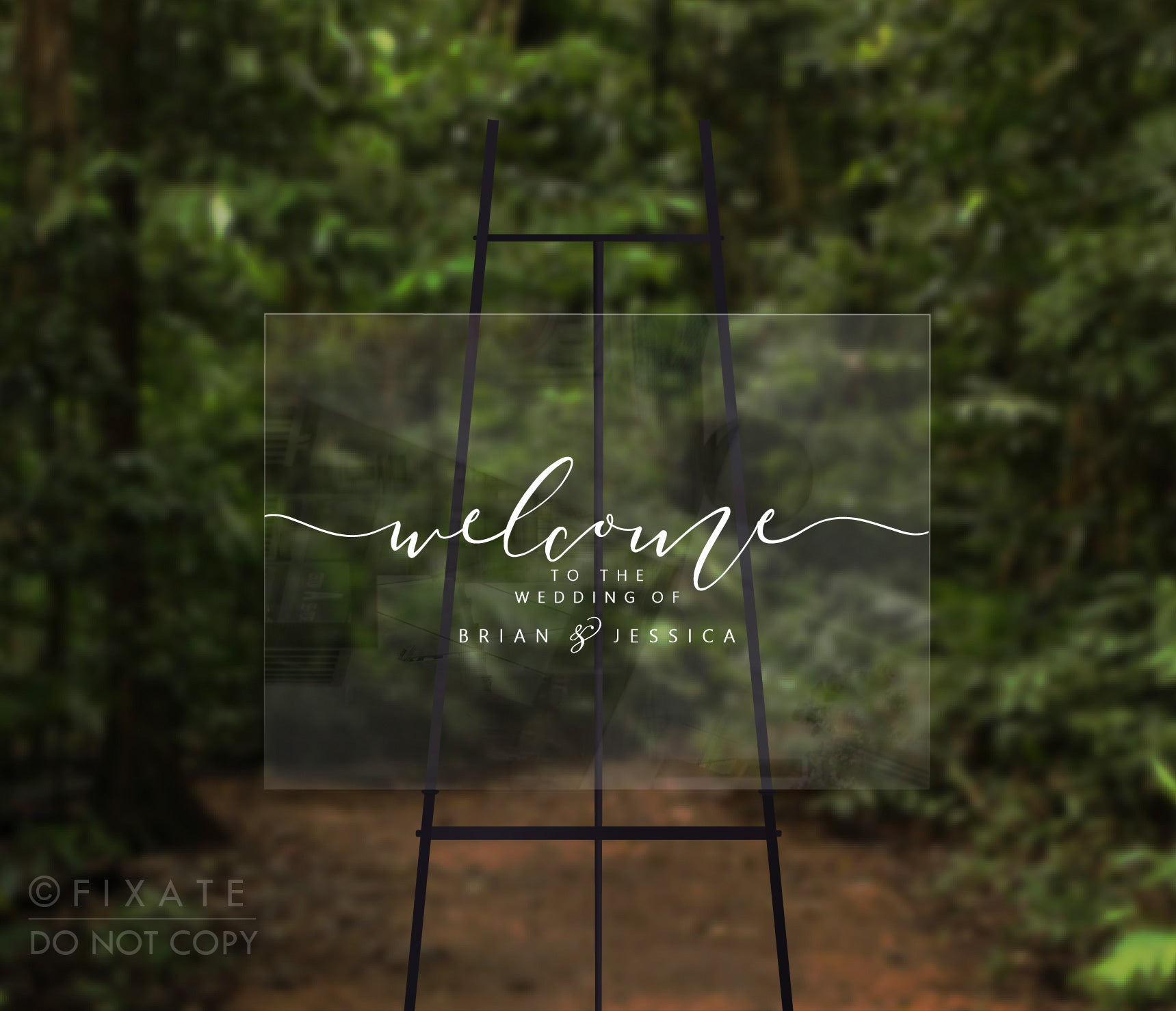Acrylic Welcome Signage Austalia - Welcome to the Wedding