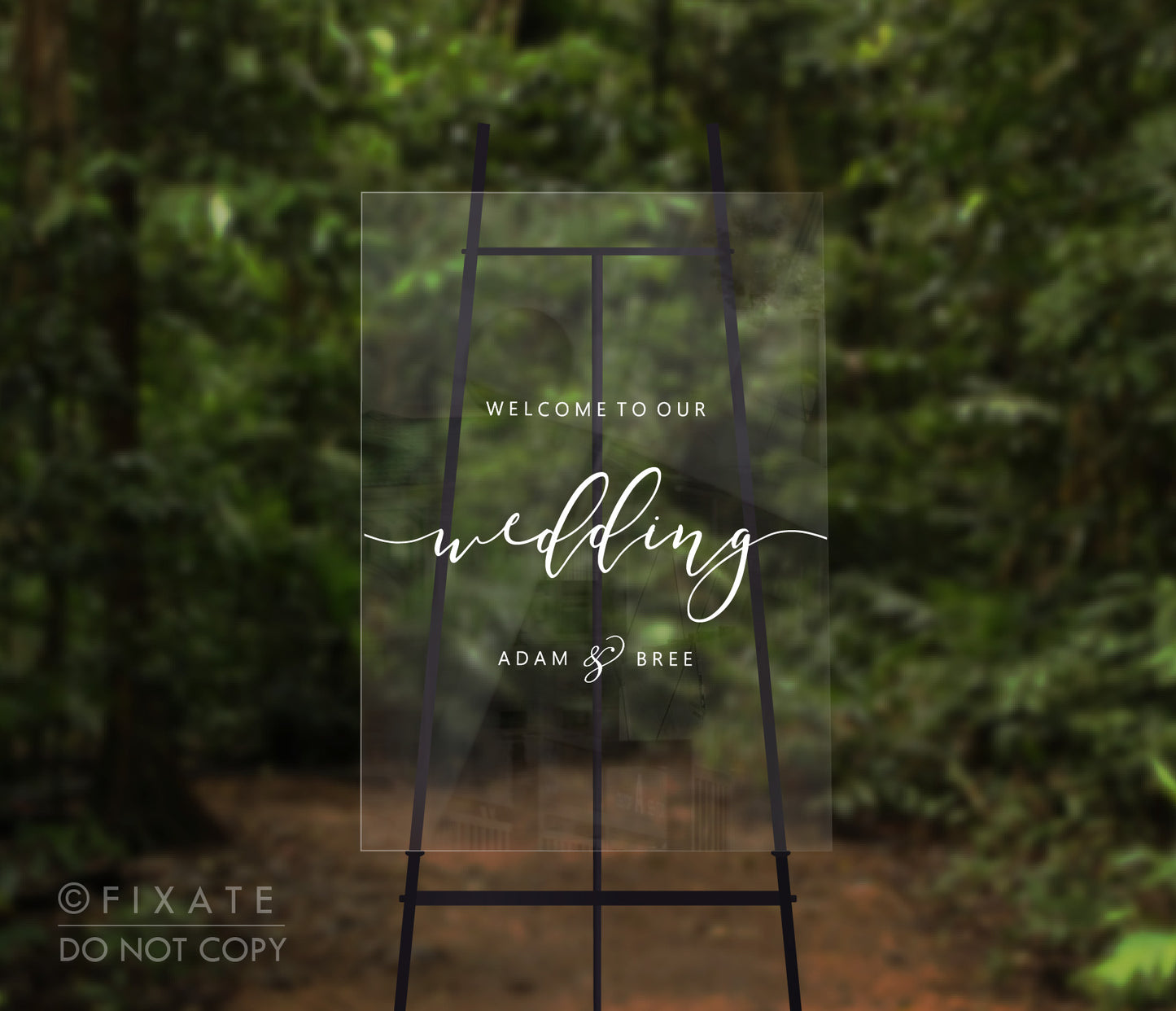 Acrylic Wedding Sign Welcome To Our Wedding Australia
